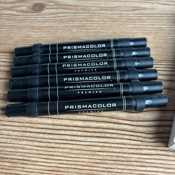 Prismacolor Double Ended Black Markers PM-98 Box Of Six - Picture 2 of 7